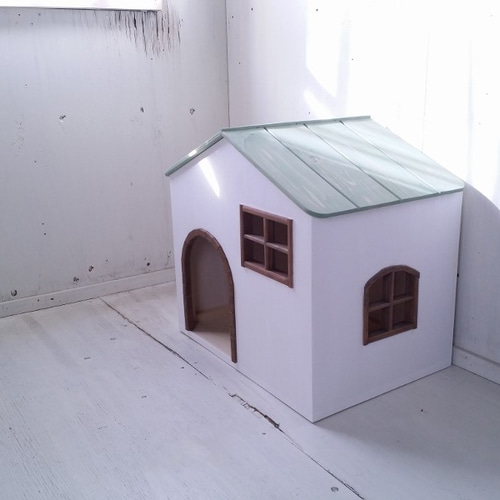 かわいいペットハウス 三角屋根 犬小屋 キャットハウス 猫ハウス