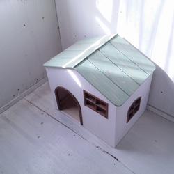 かわいいペットハウス　三角屋根　犬小屋　キャットハウス　猫ハウス　室内　小型犬　屋内　アーチ　猫小屋　ドッグハウス　　 2枚目の画像