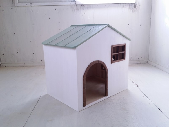 かわいいペットハウス　三角屋根　犬小屋　キャットハウス　猫ハウス　室内　小型犬　屋内　アーチ　猫小屋　ドッグハウス　　 7枚目の画像
