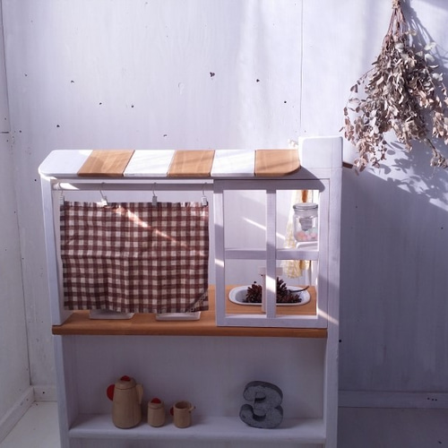 L字型 おままごとキッチン アーチドア付き お店屋さんごっこ オーダー  