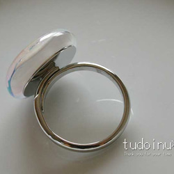 チェックのリング　指輪 3枚目の画像