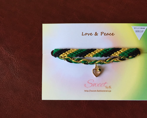 reggae◇ジャマイカミサンガブレス_16KGP ブレスレット Sweet byK