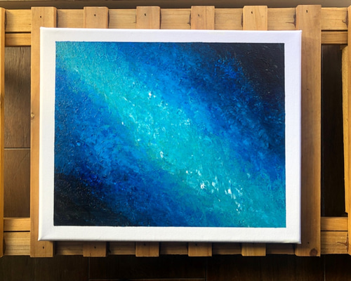 零001】絵画 インテリア 青 宇宙 海 抽象画 絵画 零freedbyshigi