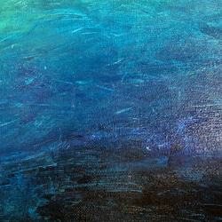 【零004】絵画 インテリア 青 宇宙 海 抽象画 4枚目の画像