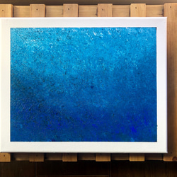 【零029】絵画 インテリア 青 宇宙 海 抽象画 4枚目の画像