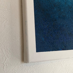 【零029】絵画 インテリア 青 宇宙 海 抽象画 5枚目の画像
