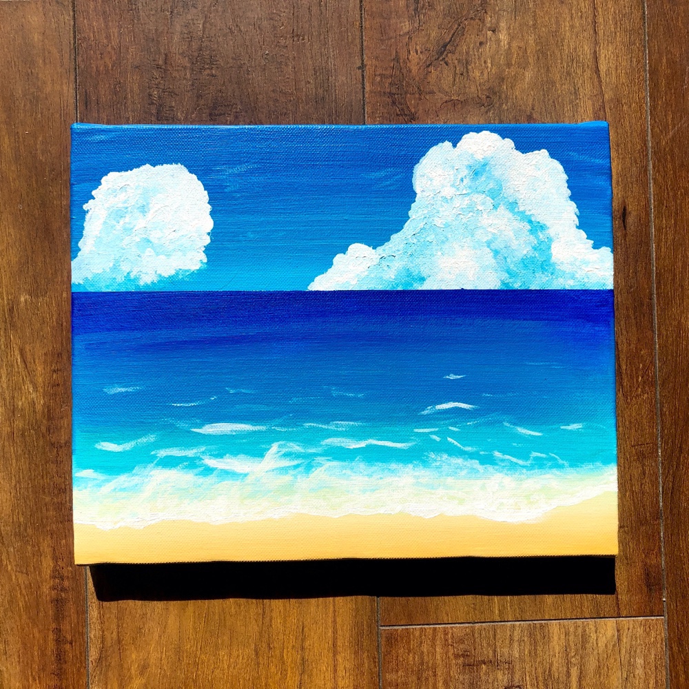 零046】絵画 インテリア 青 空 海 原画 絵画 零freedbyshigi