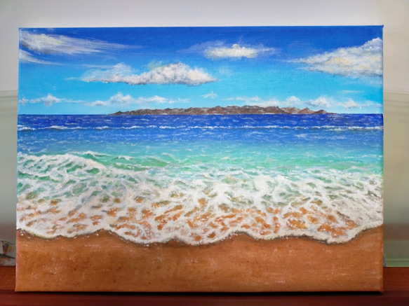 絵画（アクリル原画）沖縄の海辺の風景 絵画 syuri 通販