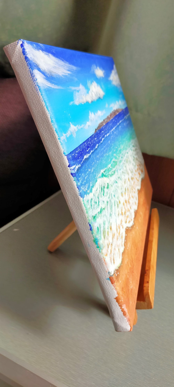 ＃絵画（アクリル原画）沖縄の海辺の風景　 4枚目の画像