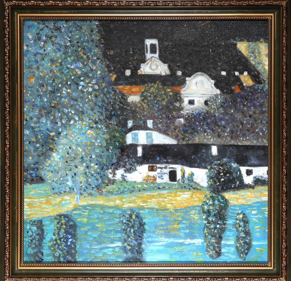 油絵 素晴らしいクリムトの風景画 美術アカデミー学生による完璧模写の