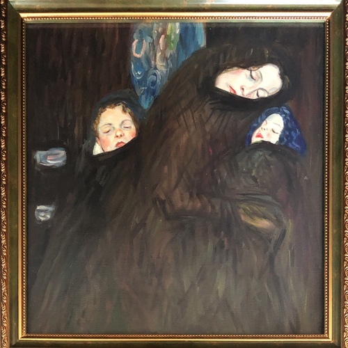 油絵素晴らしいクリムトの風景画美術アカデミー学生による完璧模写の