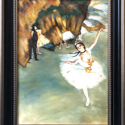 油絵 人物画『踊りの花形・エトワール・舞台の踊り子 エドガー