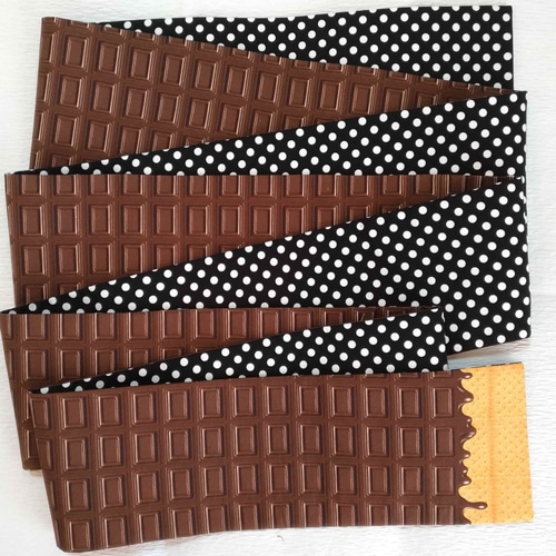 リバーシブル半幅帯【チョコビスケット×みずたま】 和装小物（帯・半襟