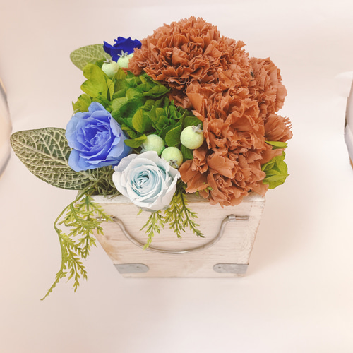 犬　トイプードル　プリザーブドフラワー フラワーペット【白プードル】プリザーブドフラワー トイ