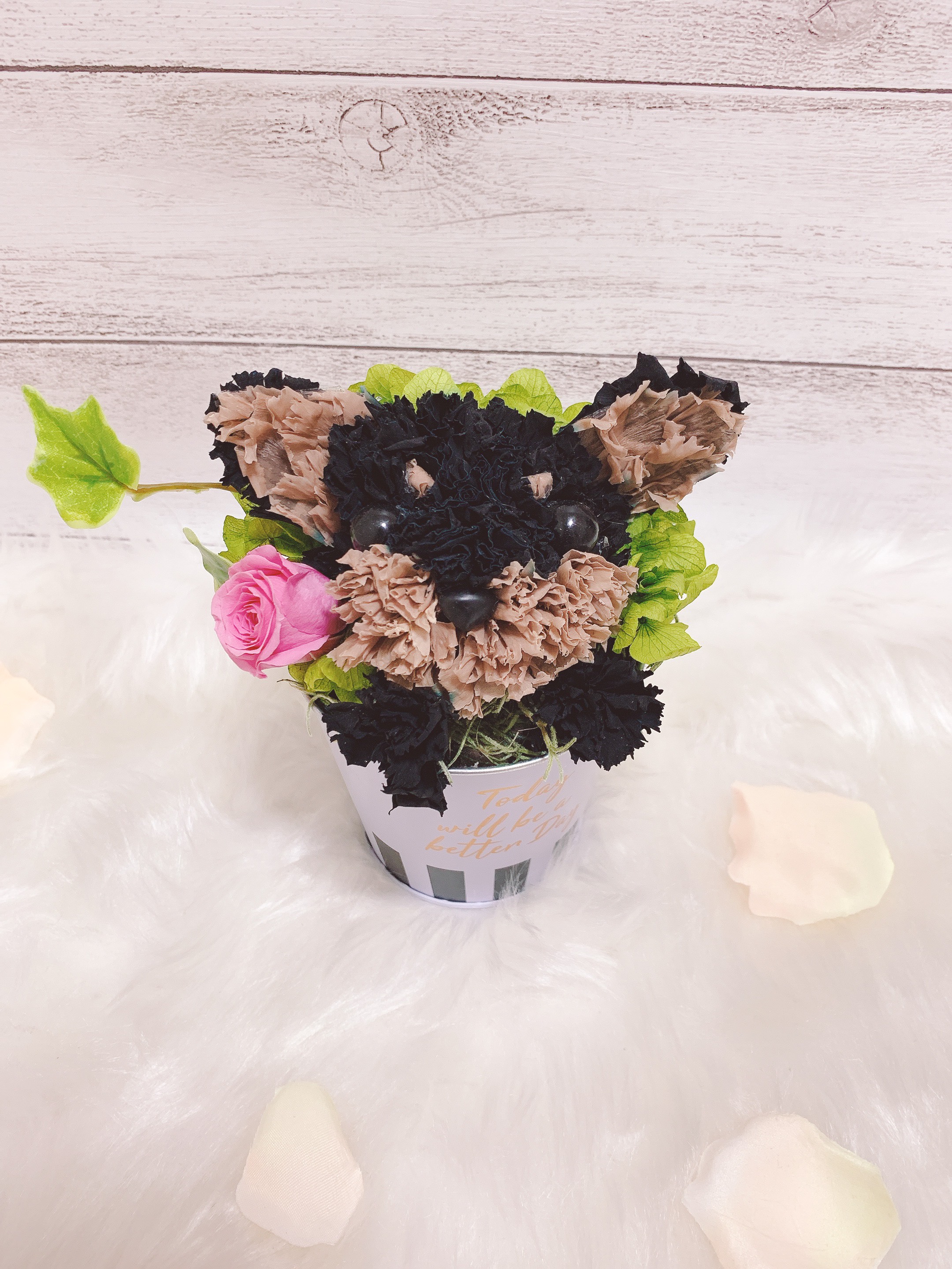 【送料無料】カーネーションの犬　チワワ【ミニ】フラワーペット　アニマルフラワー