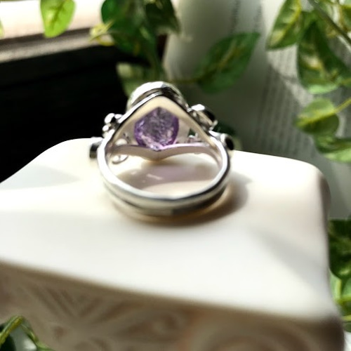 アメシストリング 紫水晶 シルバーリング 指輪・リング daisy