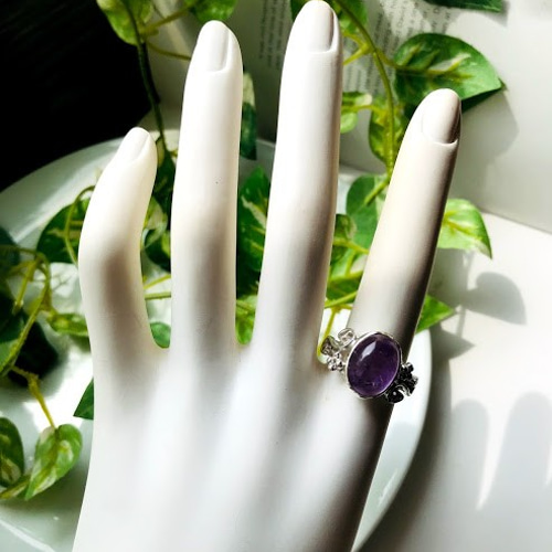 アメシストリング 紫水晶 シルバーリング 指輪・リング daisy