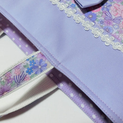 お花とリボン/パープル　レッスンバック 3枚目の画像