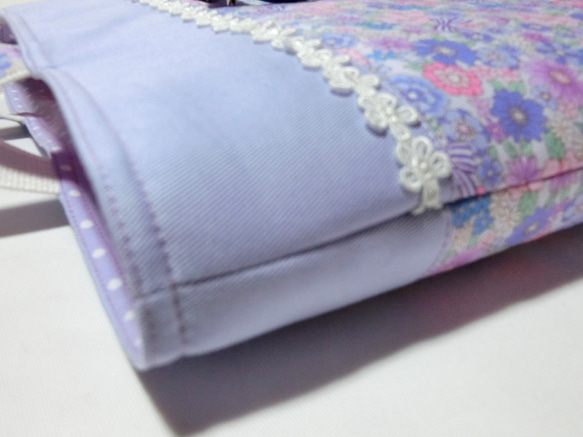 お花とリボン/パープル　レッスンバック 4枚目の画像