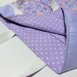 お花とリボン/パープル　レッスンバック 5枚目の画像