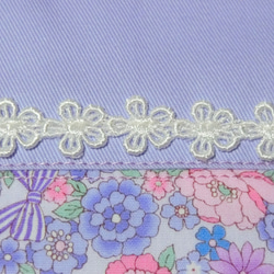 お花とリボン/パープル　レッスンバック 6枚目の画像