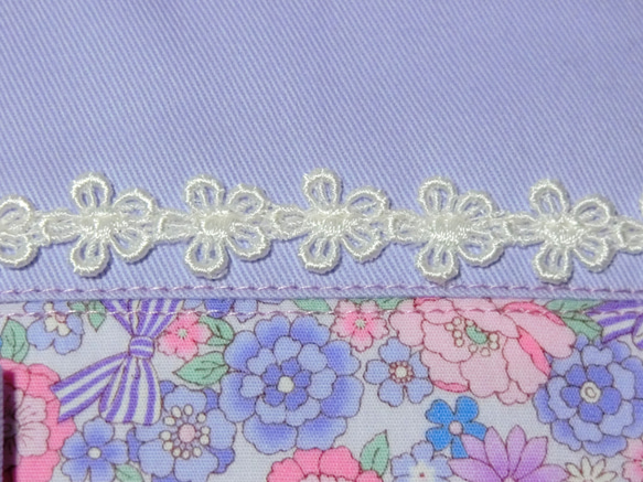 お花とリボン/パープル　レッスンバック 6枚目の画像