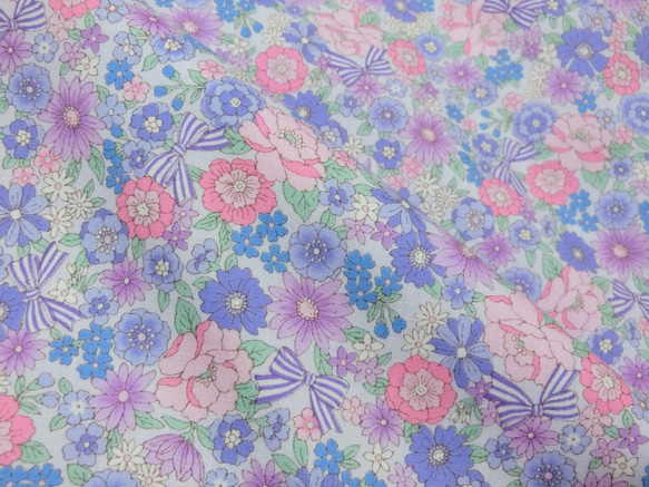 お花とリボン/パープル　レッスンバック 7枚目の画像