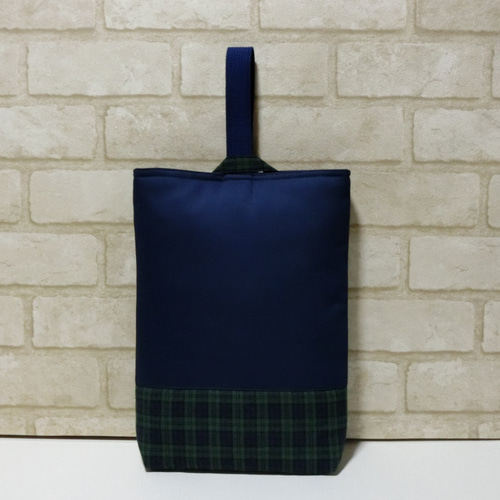 ファミリアワッペン付き《ひこうき》シューズケース 上履き入れ 上履き