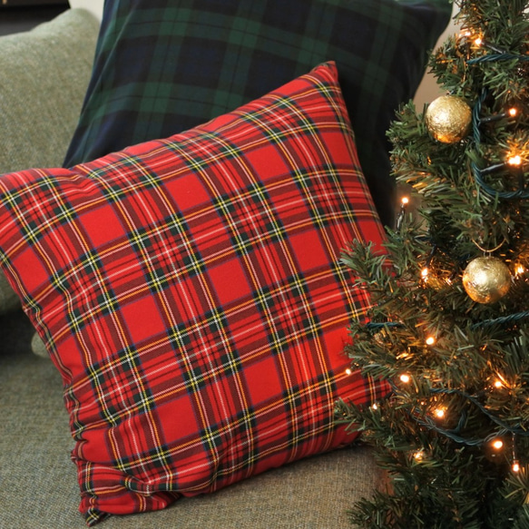 タータンチェックのクッションカバー クッション・クッションカバー