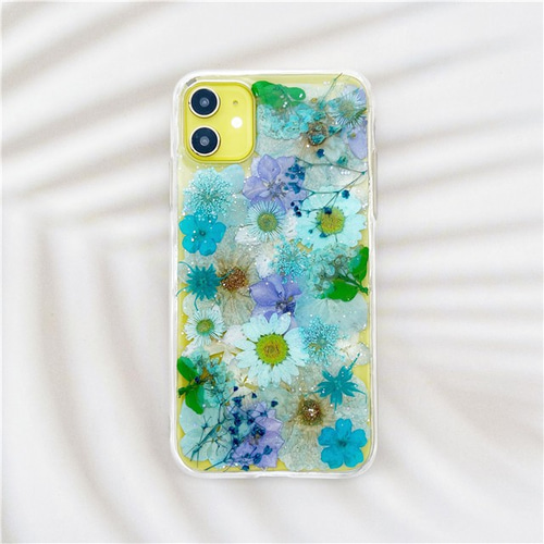 押し花ケース、iPhone12、iPhone12mini 、iPhone8、iPhoneX