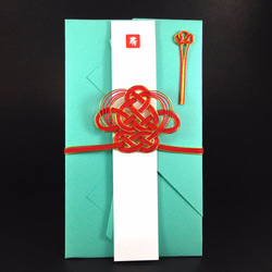 Money Gift Envelop FUKUTOKU-MUSUBI<Red×Greenish Blue> 第1張的照片