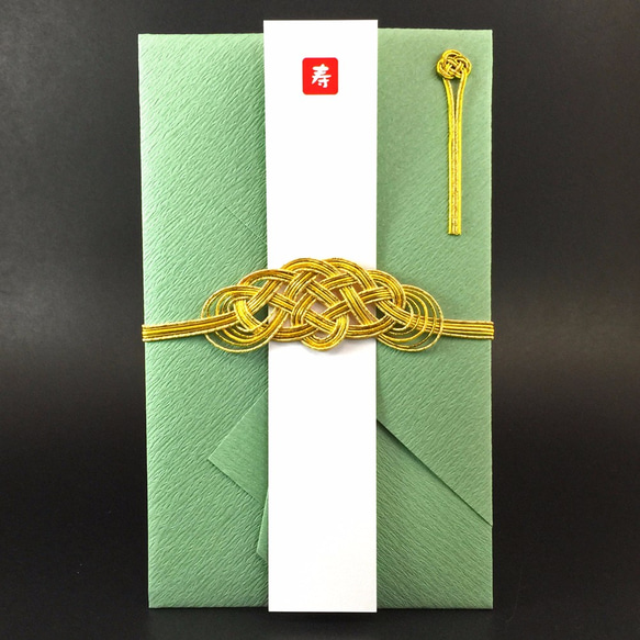 Money Gift Envelop MATSU-MUSUBI <Gold×Pale Sea-Green> 第1張的照片