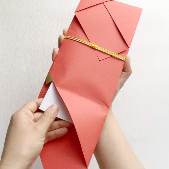 Money Gift Envelop MATSU-MUSUBI <Amber×Deep Scarlet> 第7張的照片