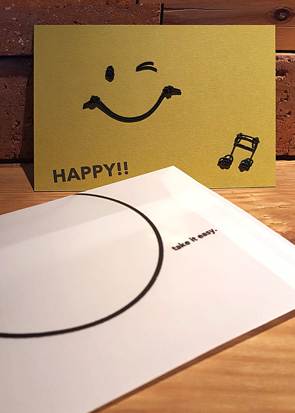 水引グリーティングカード　Happy smile 4枚目の画像