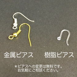 衣領和圓籃球珠寶耳環（金×銀） 第4張的照片