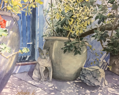 複製画】『猫の町ゴロナーグ』ファンタジー風景画 猫の絵