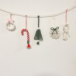 期間限定300円引き】クリスマスガーランド マクラメハンドメイド