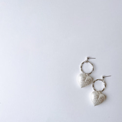 S    アンティーク　ハート　ピアス　イヤリング 2枚目の画像