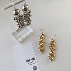 ＊再販＊    S    つぶつぶ　ボール　ピアス　イヤリング　／　シルバー 5枚目の画像