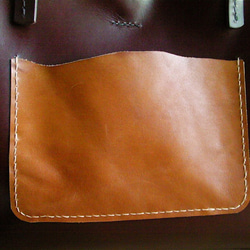【ご予約商品】牛革　チョコブラウン　トートバッグ（M）　底板付き　 2枚目の画像