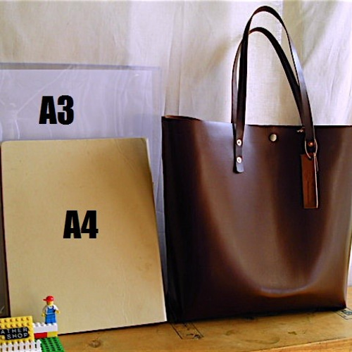 ◆イタリア産チョコレートブラウン牛革レザートートバッグ　作家日本製鞄ハンドメイド 栃木レザー トートバッグ 日本製 ショルダーバッグ レザー 牛革