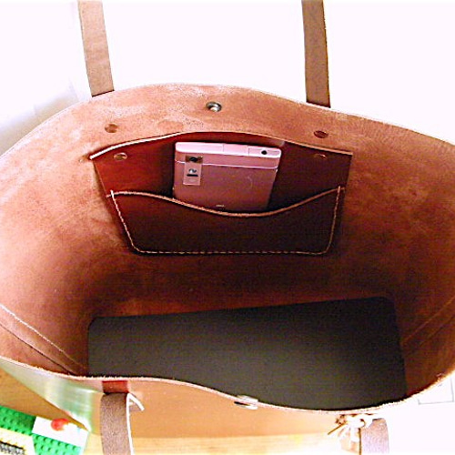 ◇イタリア産チョコレートブラウン牛革レザートートバッグ 作家