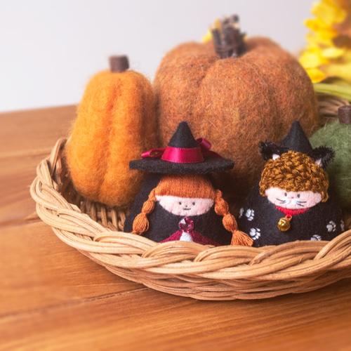 ハロウィンのお友達 魔女ちゃん 羊毛フェルト オカノ・ナオ 通販