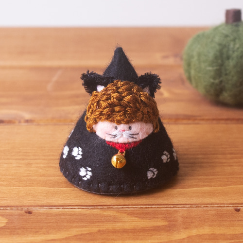 ハロウィンのお友達 黒猫ちゃん 羊毛フェルト オカノ・ナオ 通販 