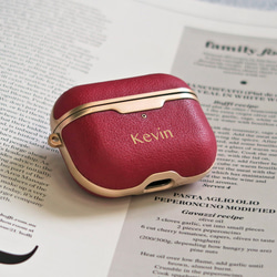 Dior AirPods レザー イヤホンケース 新品 ルビーレッド ゴールド Dior AirPods レザー イヤホンケース 新品 ルビーレッド ゴールド