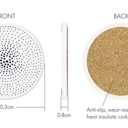 矽藻土杯墊 Keisodo 時尚家居裝飾經典圖案日式圓形保溫墊餐墊 第3張的照片