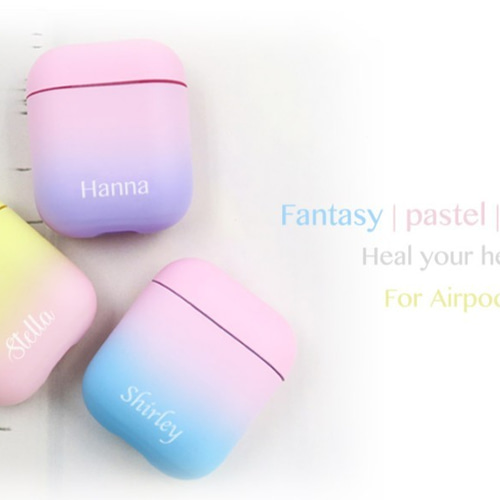 AirPodsケース エアポッヅ第 1 & 2 世代 紫とピンクのグラデーション