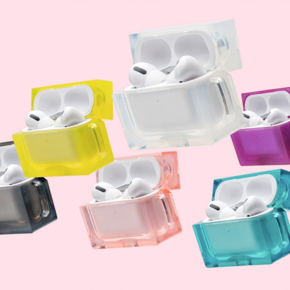 AirPods Pro ケース エアポッヅ  6色 さくらピンク ゼリー ワイヤレスイヤホン ケース 5枚目の画像