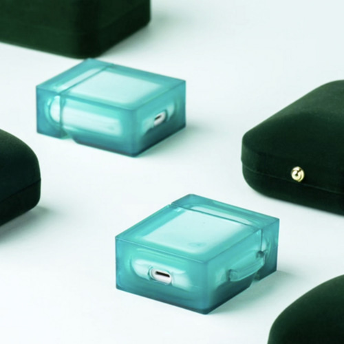AirPods ケース エアポッヅ 第 1 ＆ 2 世代 6色 ターコイズグリーン
