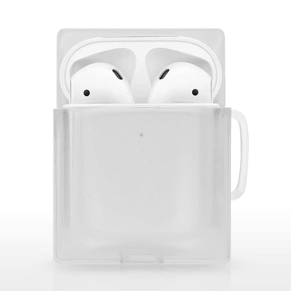 AirPods ケース エアポッヅ 第1＆2世代 6色 透明白 ゼリー ワイヤレスイヤホン ケース カラビナなし 4枚目の画像